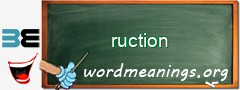 WordMeaning blackboard for ruction